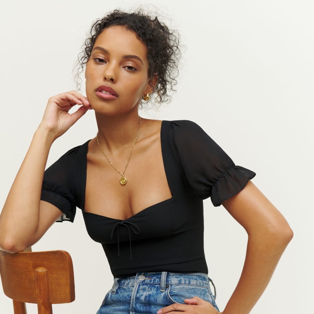 LIKE NEW Reformation Delevan Top Sz 0